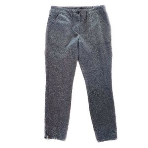 J. CREW Pants Sz 10 Gray Modern Tweed Look Zipper Ankles